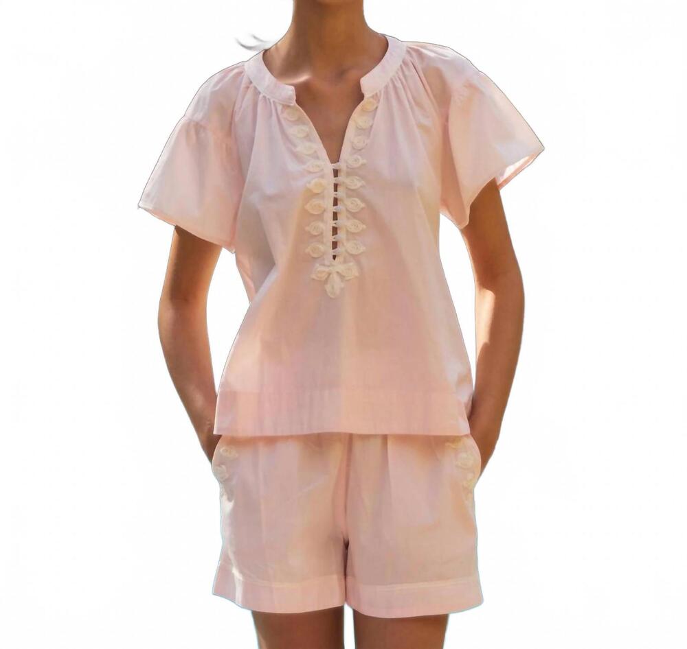 NEW ROSE AND ROSE clematis top in shell pink